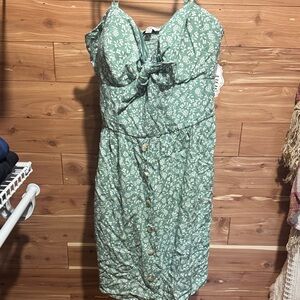 Floral Green Dress